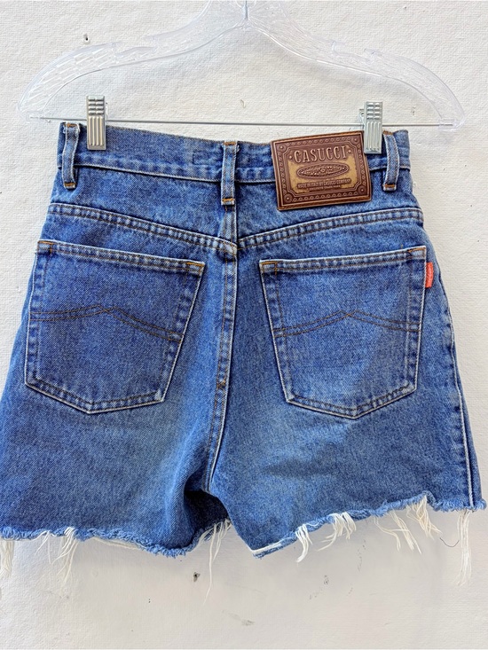 casucci Pants - Italian Vintage Casucci High-Rise Blue Denim Cutoff Shorts
